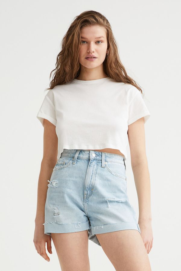 Short de denim Mom Comfort Ultra High