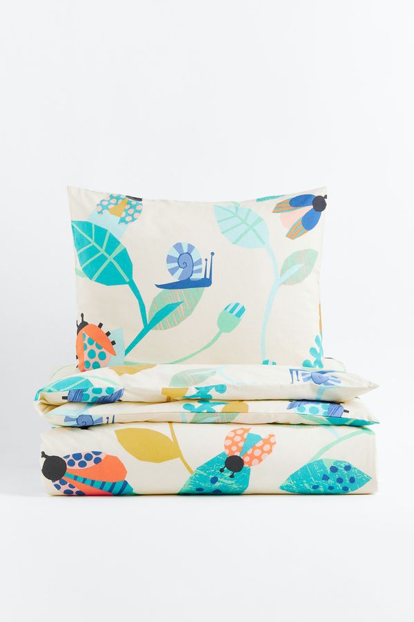 Conjunto de funda de duvet estampada en algodón