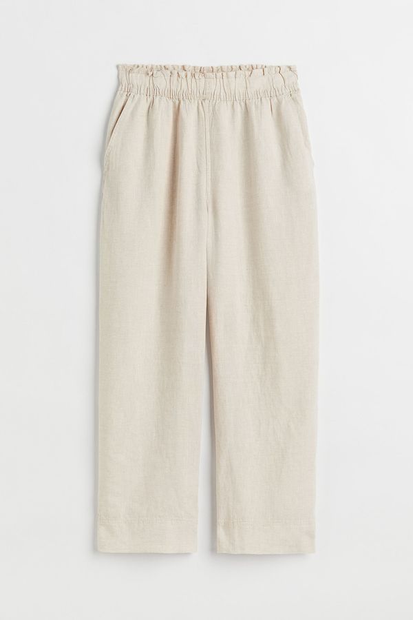 Pantalón tobillero de lino