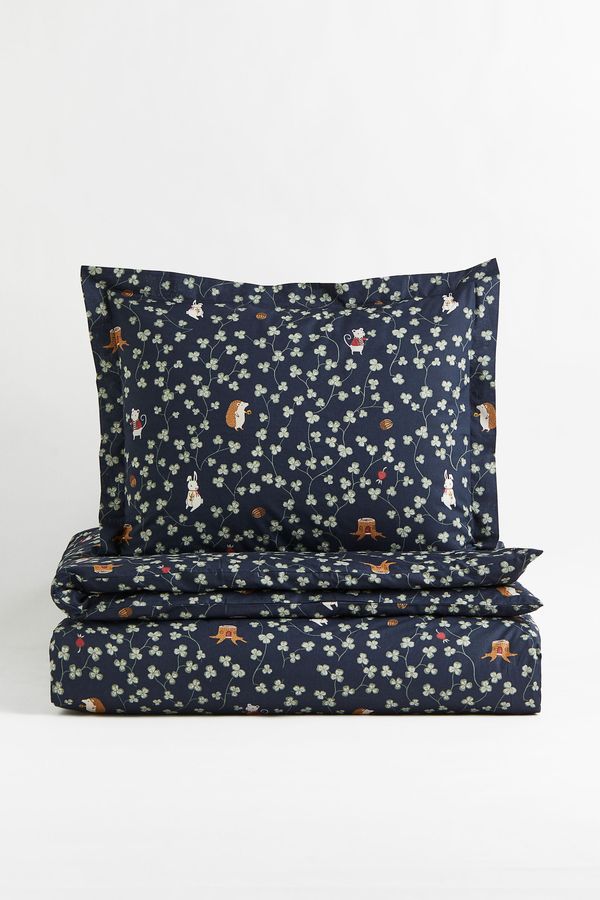 Conjunto de cubreduvet de una plaza con estampado