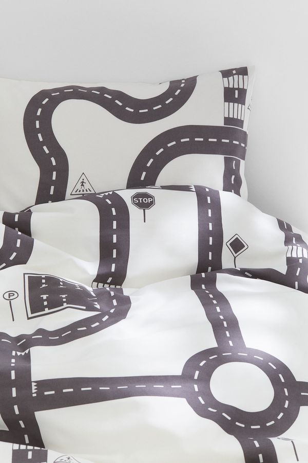 Conjunto de cubreduvet de una plaza con estampado