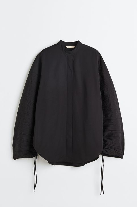 Camisa oversize con manga recogida H M PE