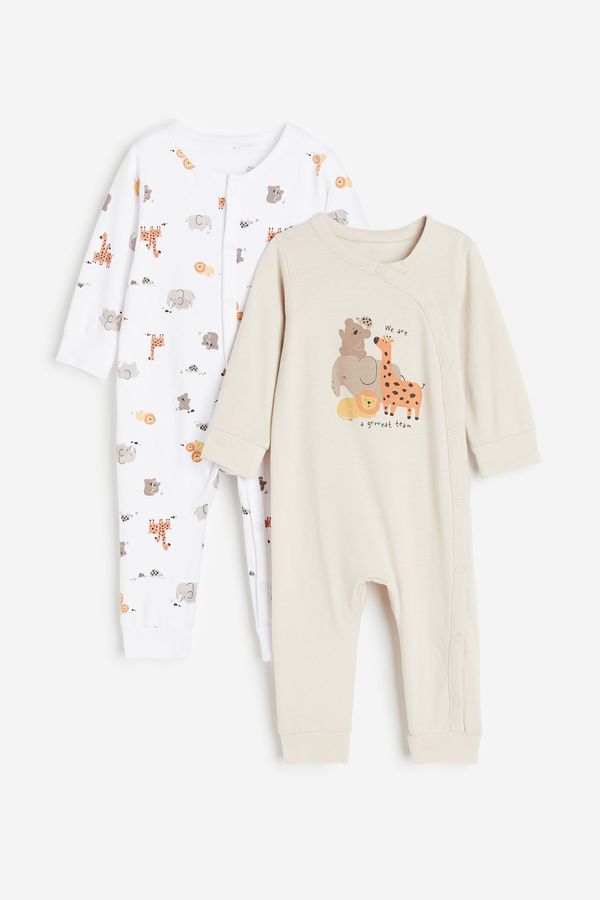 Pack de 2 pijamas de algodón con diseño estampado