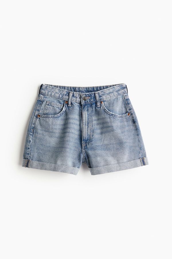 Short en denim de talle alto