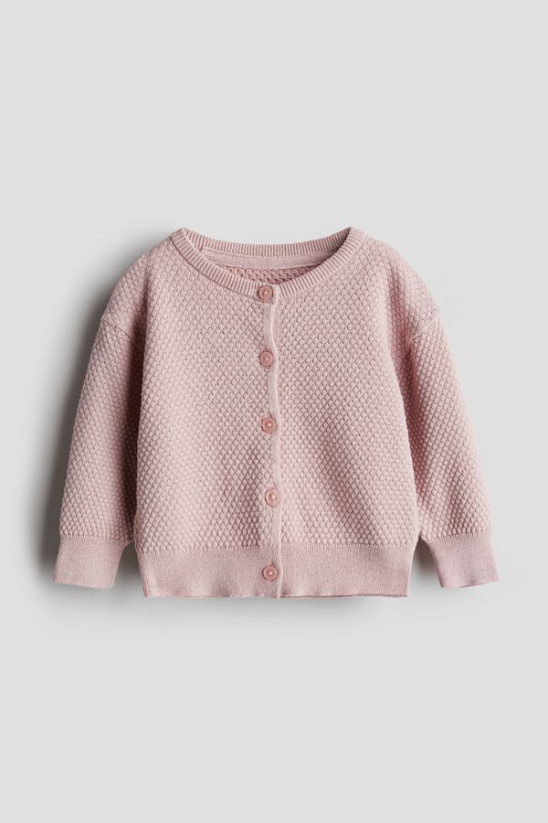 Cardigan de algodón tejido en punto con diseño