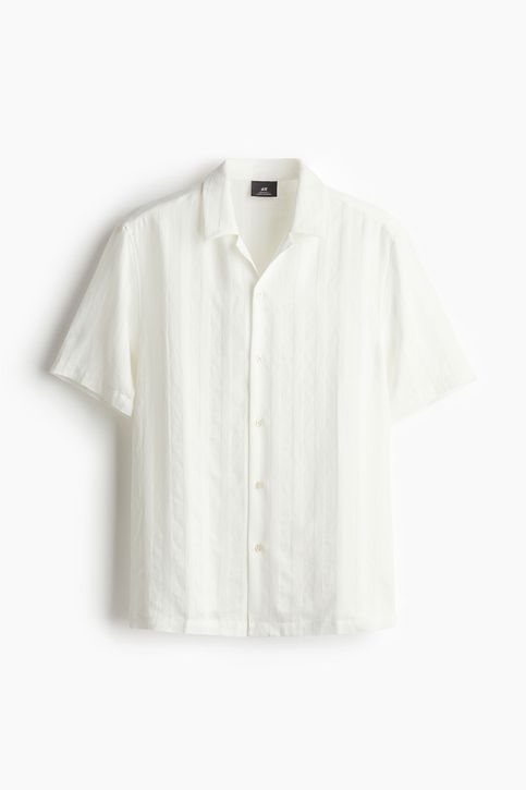 Camisa blanca h&m hombre top