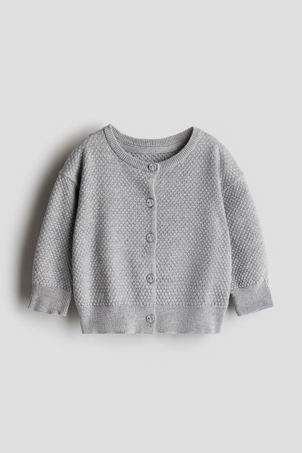 Cardigan de algodón tejido en punto con diseño