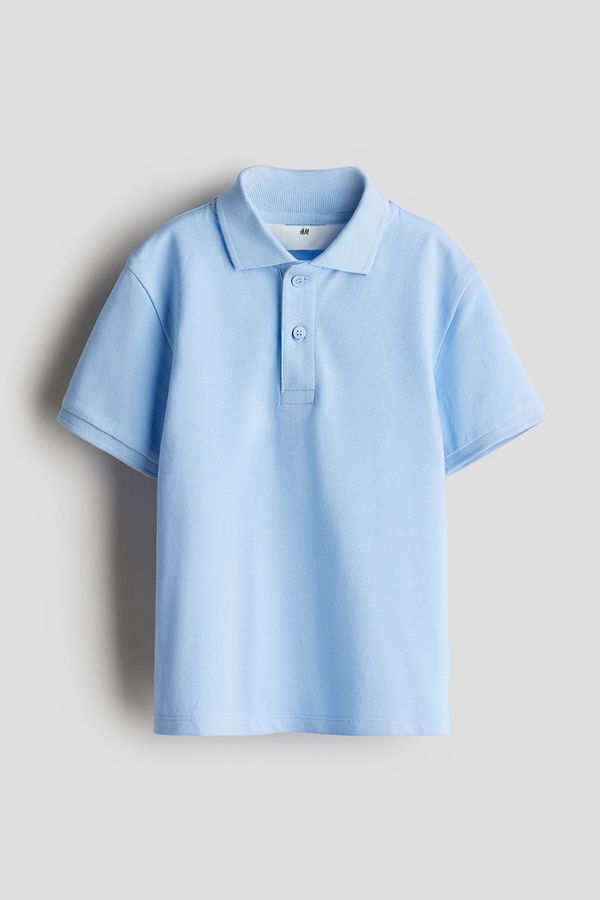 Polo camisero en piqué de algodón