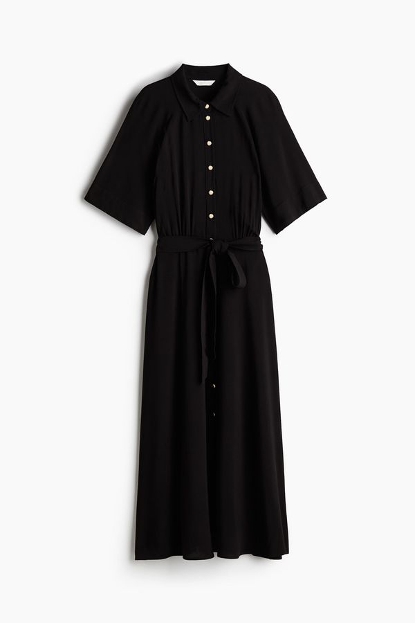 Vestido camisero con cinturón para anudar