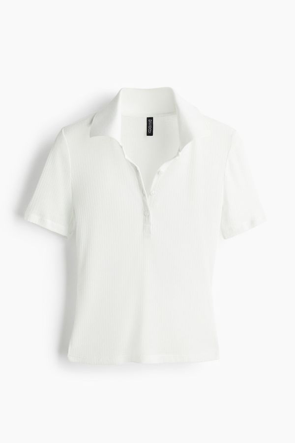 Polo camisero acanalado