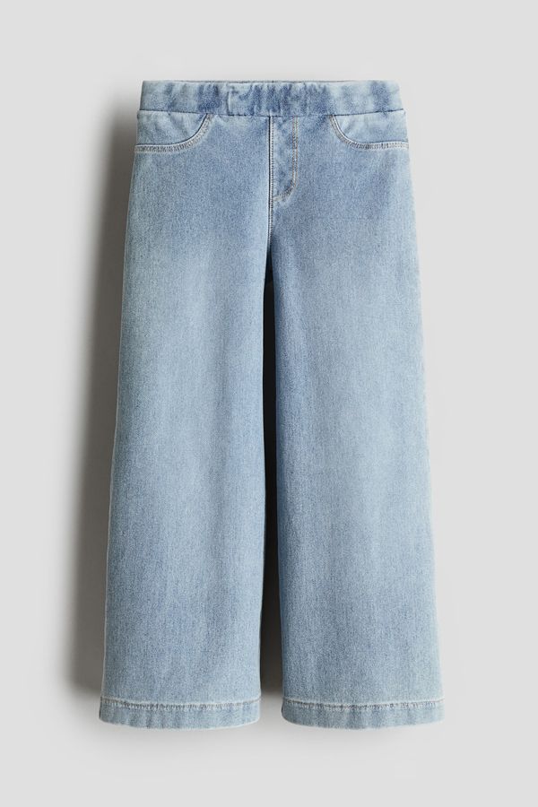 Pantalón amplio efecto denim