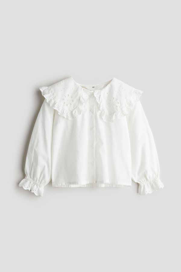 Blusa de algodón con cuello