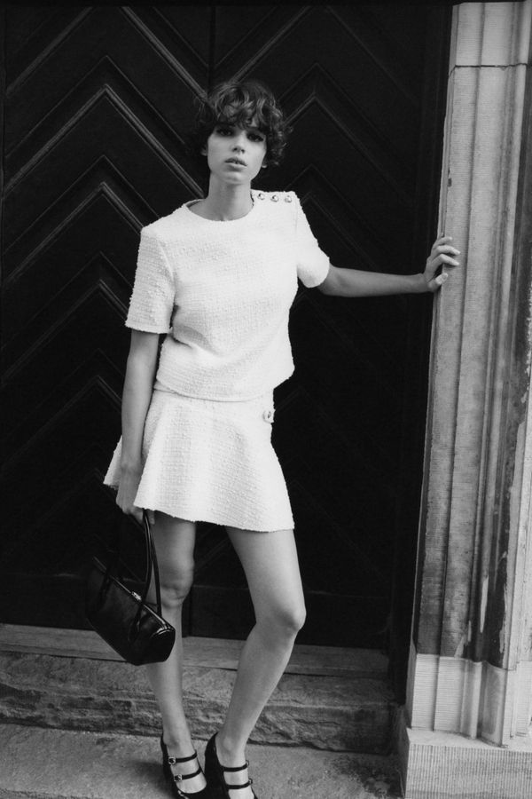Blusa de bouclé
