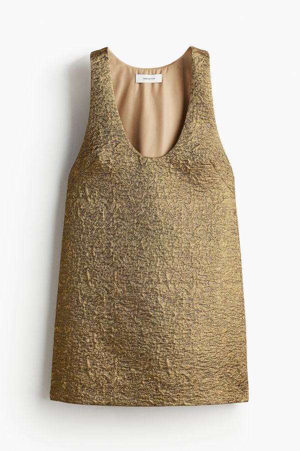 Vestido brillante en tejido jacquard