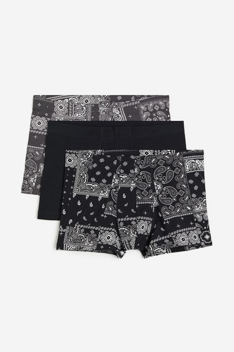 Pack de 3 calzoncillos trunk de algodon H M PE