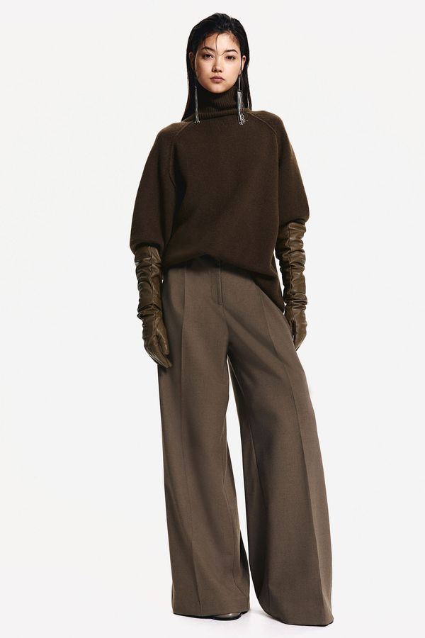 Pantalón amplio de twill