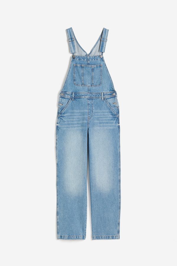 Overall denim de corte recto