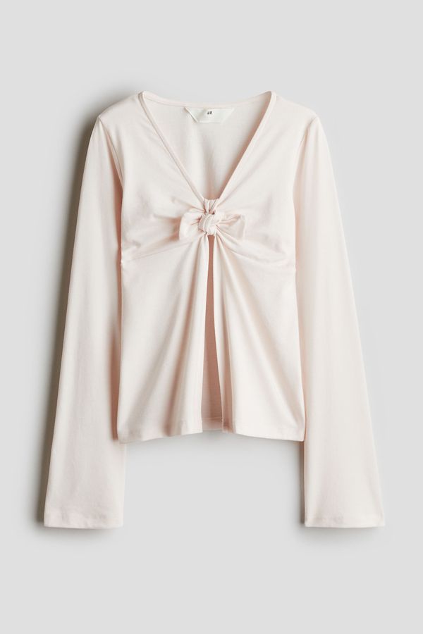 Cardigan con tiras para anudar