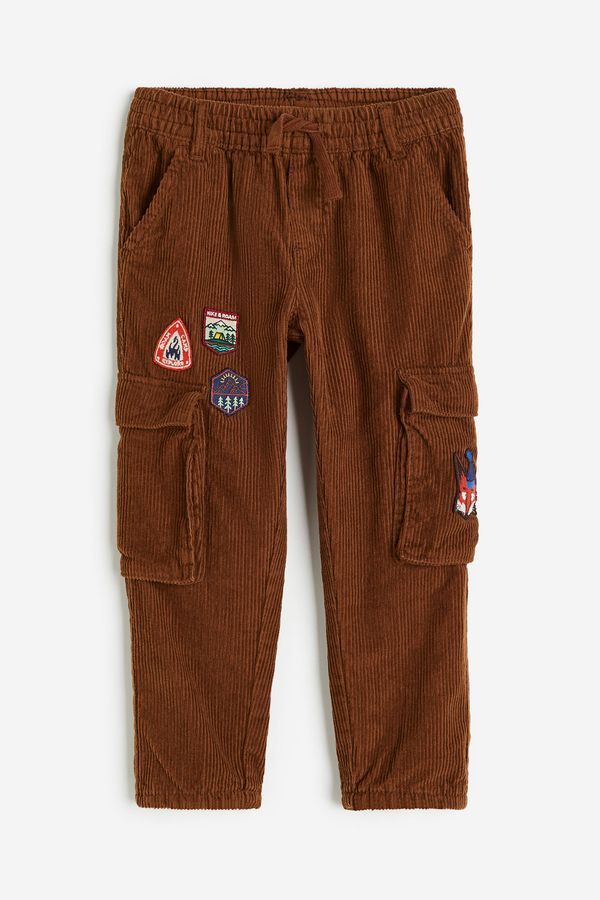 Joggers cargo de corduroy forrados