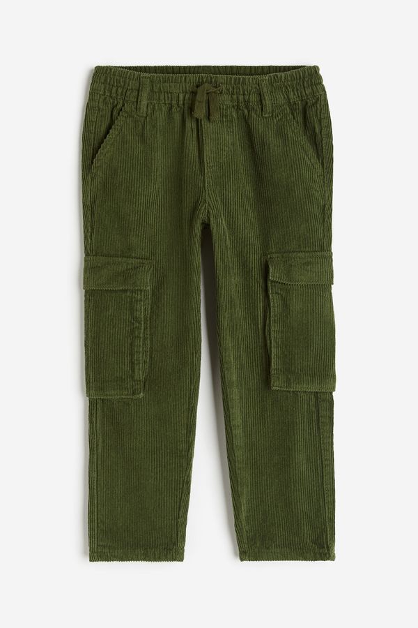 Joggers cargo de corduroy forrados