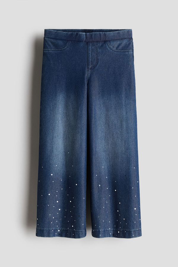 Pantalón amplio efecto denim
