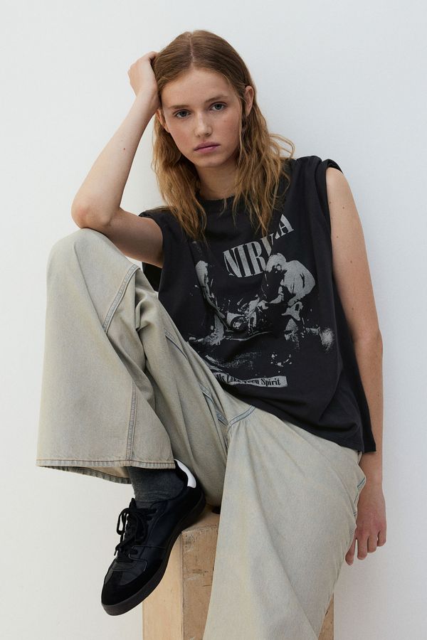Polo oversize con motivo estampado