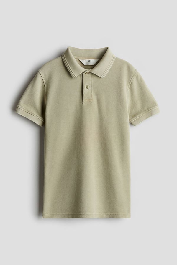 Polo camisero en piqué de algodón