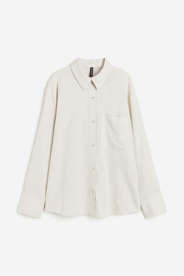 Camisa en mezcla de lino