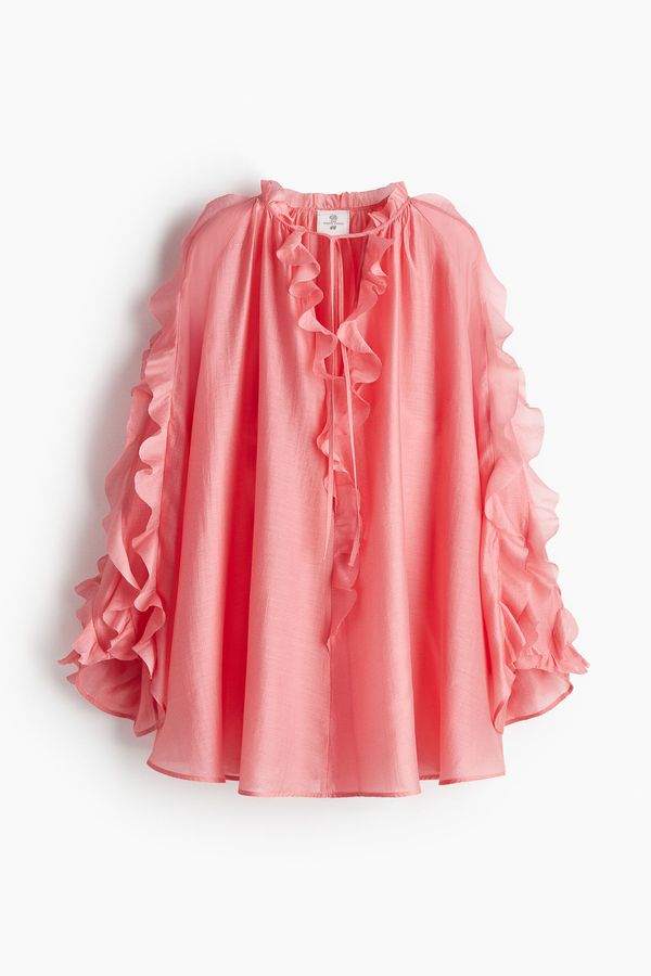 Vestido de manga larga con volantes