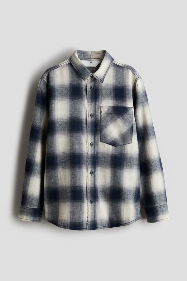 Camisa en franela de algodón