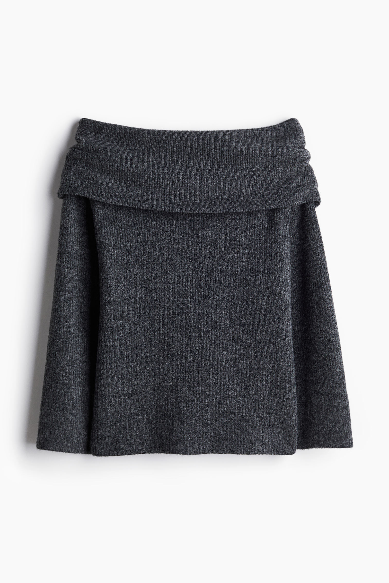 Chompa off-the-shoulder tejida en punto acanalado XS