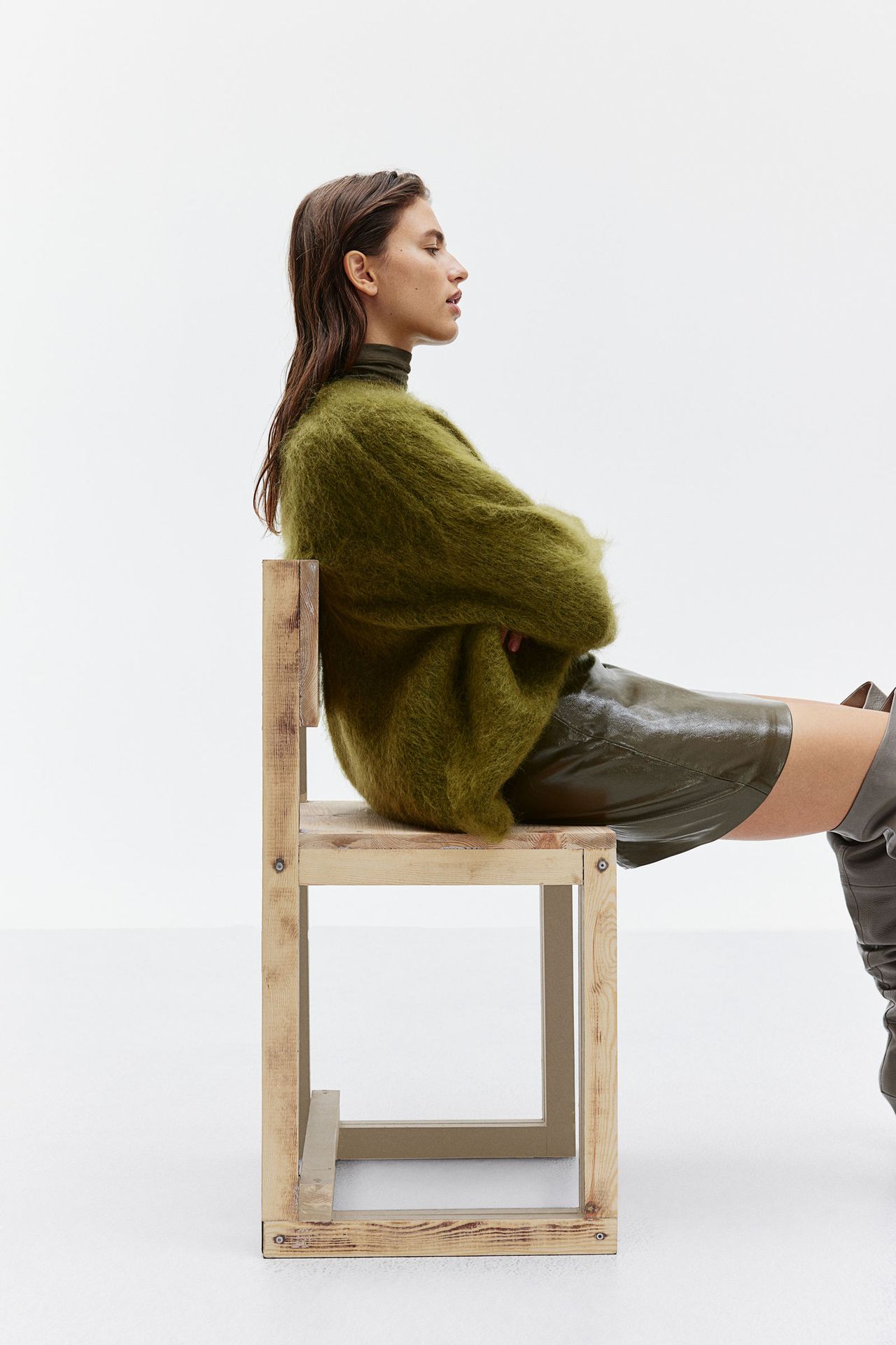 Chompa oversize en mezcla de mohair L